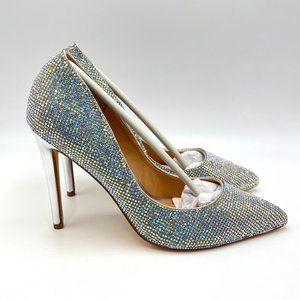 Steve Madden Womens Altisha Rhinestone Jewel Encrusted Heels Pumps Shoes 6.5M